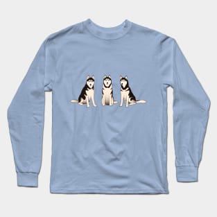 Husky Dogs Long Sleeve T-Shirt